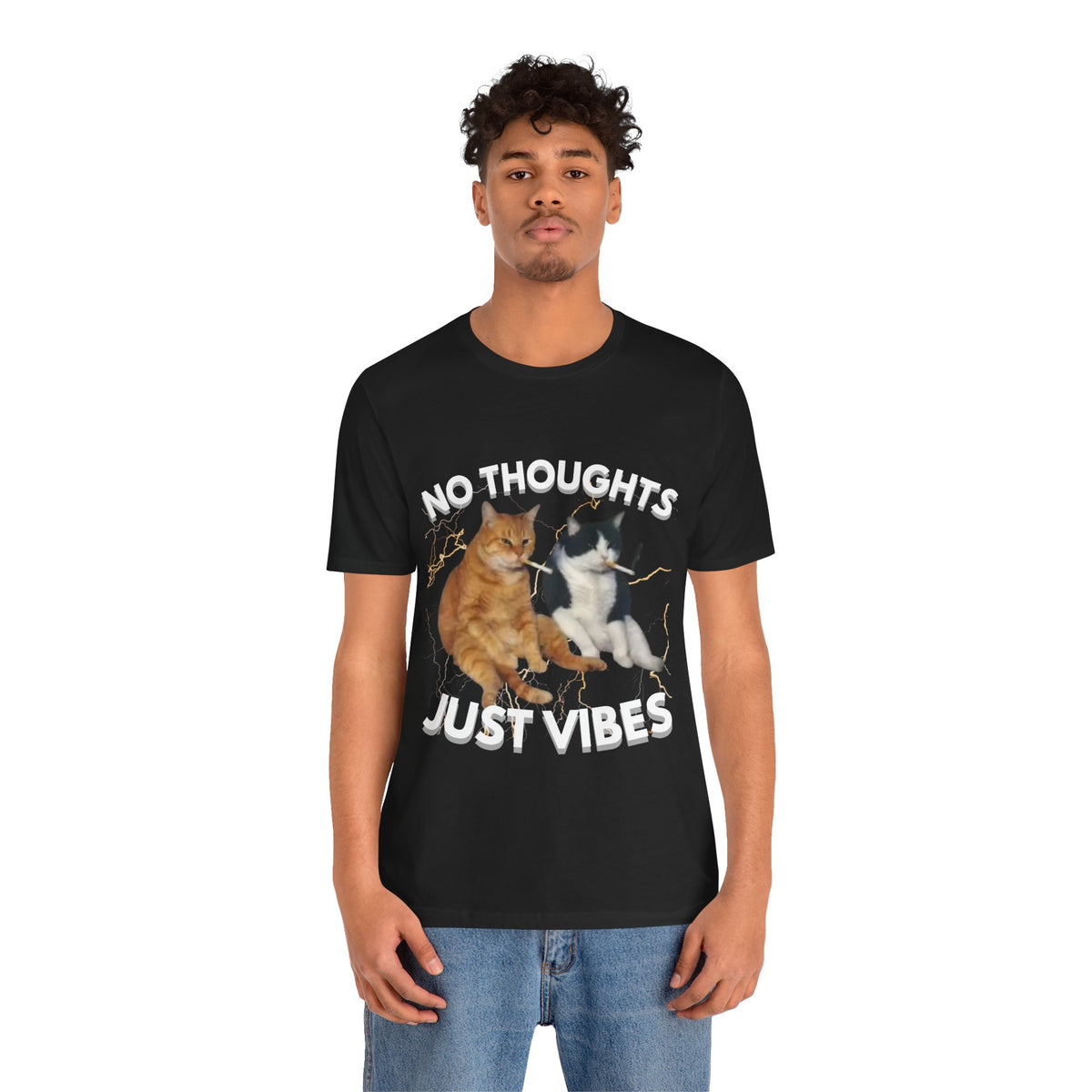 "NO THOUGHTS JUST VIBES" Tee - KittyClo